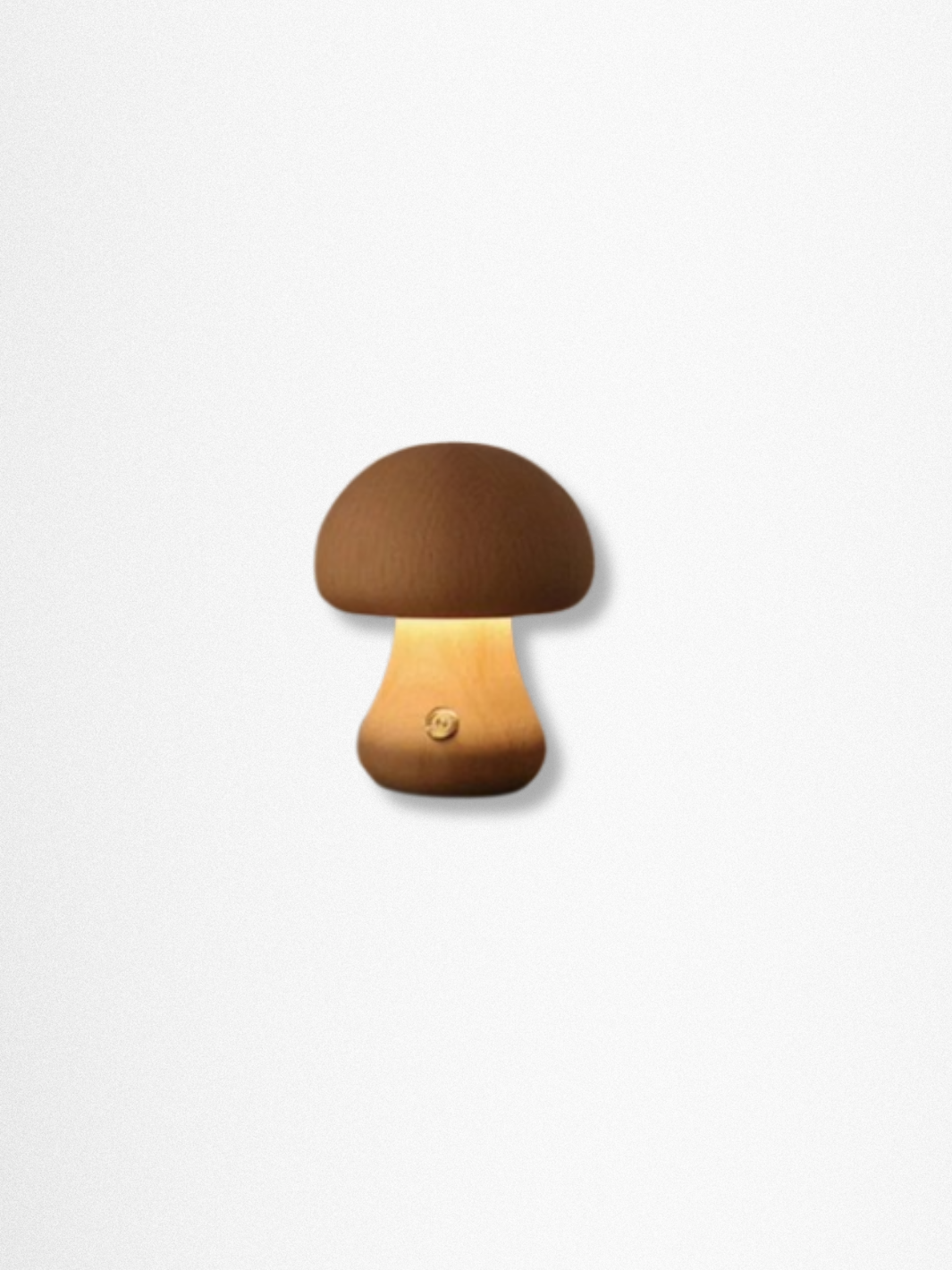 lampe champignon <br> tactile en bois