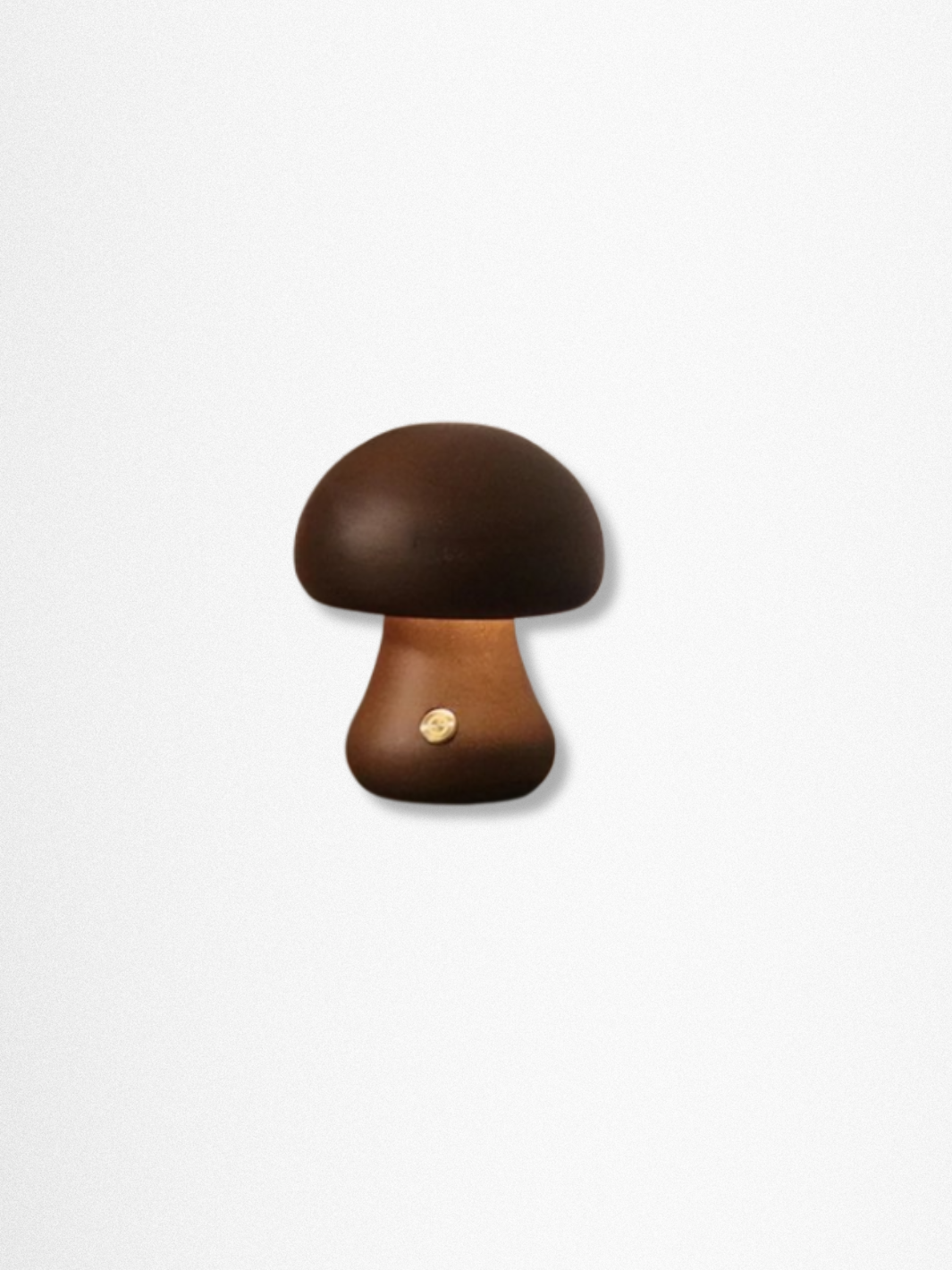 lampe champignon <br> tactile en bois