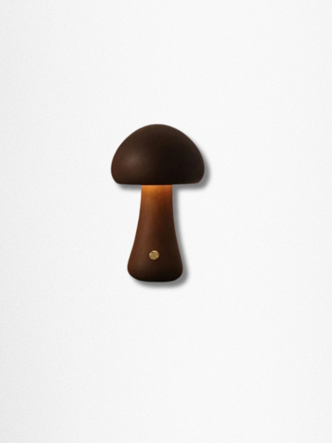 lampe champignon <br> tactile en bois