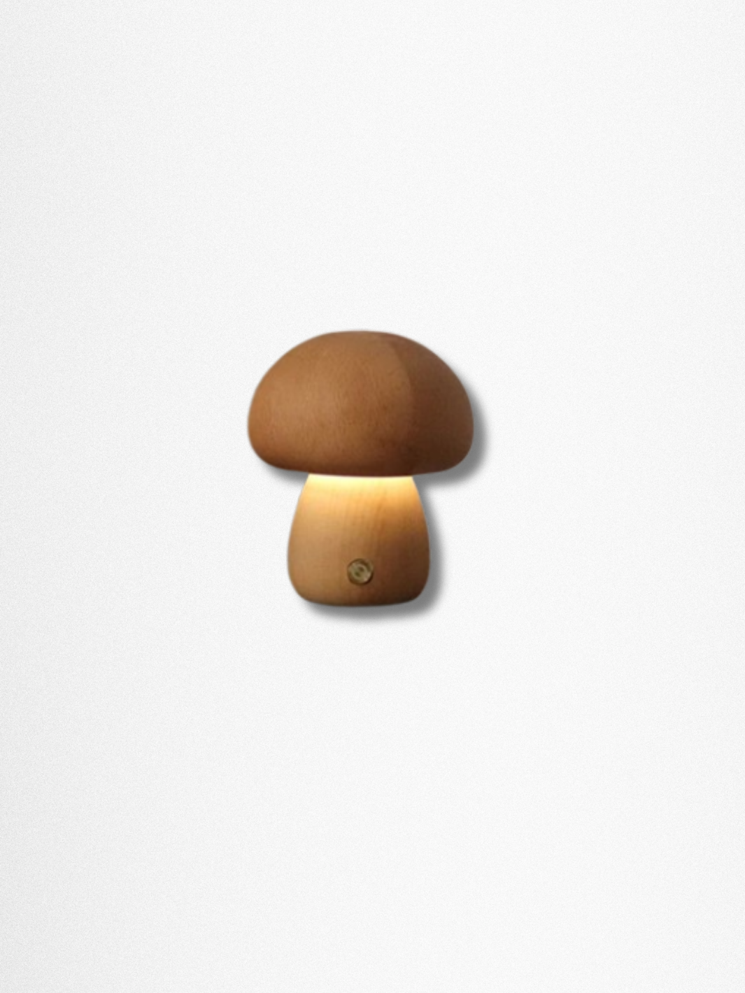 lampe champignon <br> tactile en bois