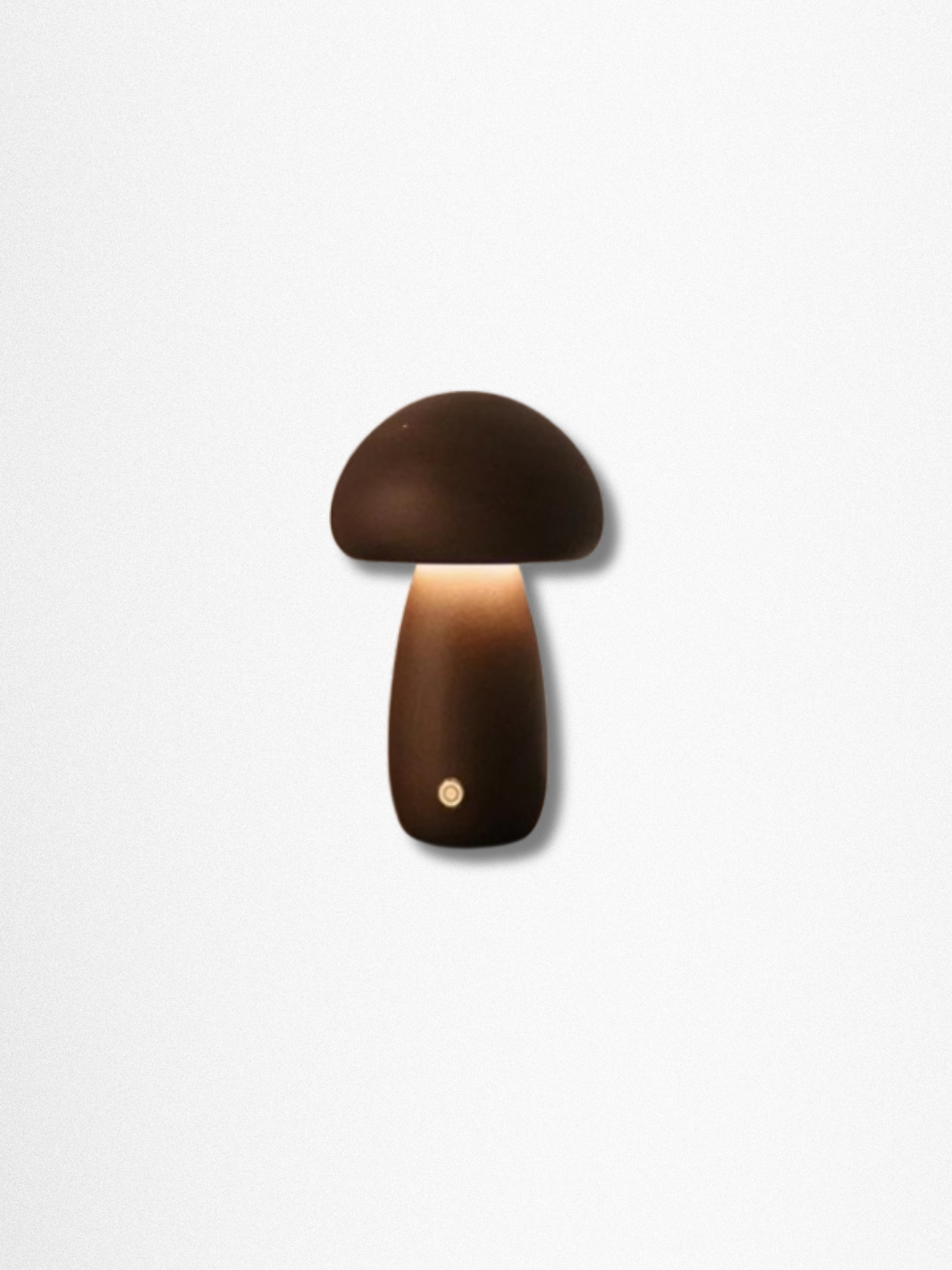 lampe champignon <br> tactile en bois