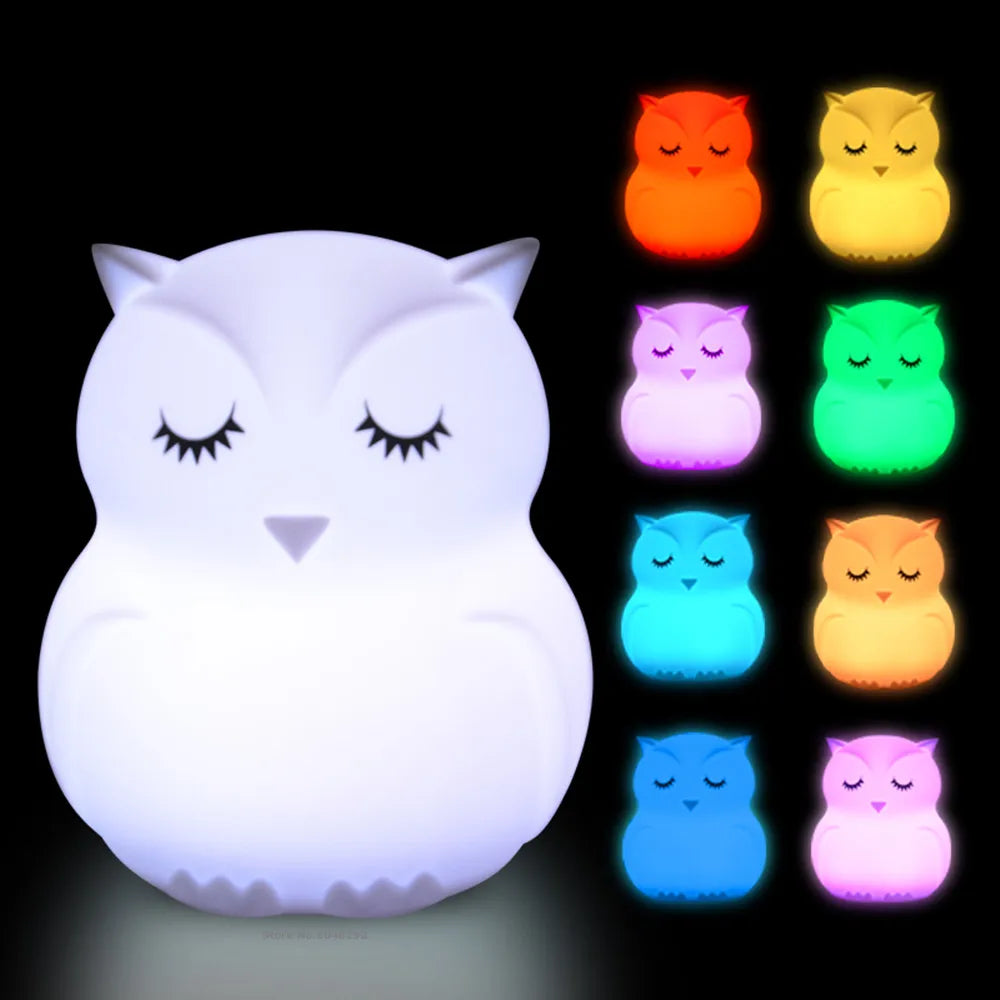 Veilleuse Enfant LED <br> Tactile Rechargeable 9 Couleurs