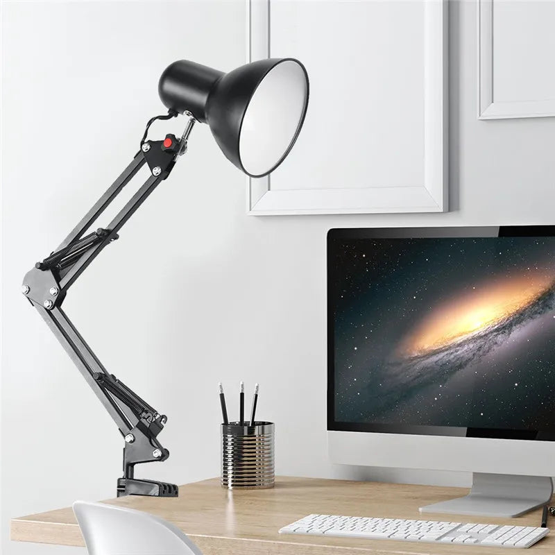 lampe de bureau LED<br> bras articulé avec pince réglable
