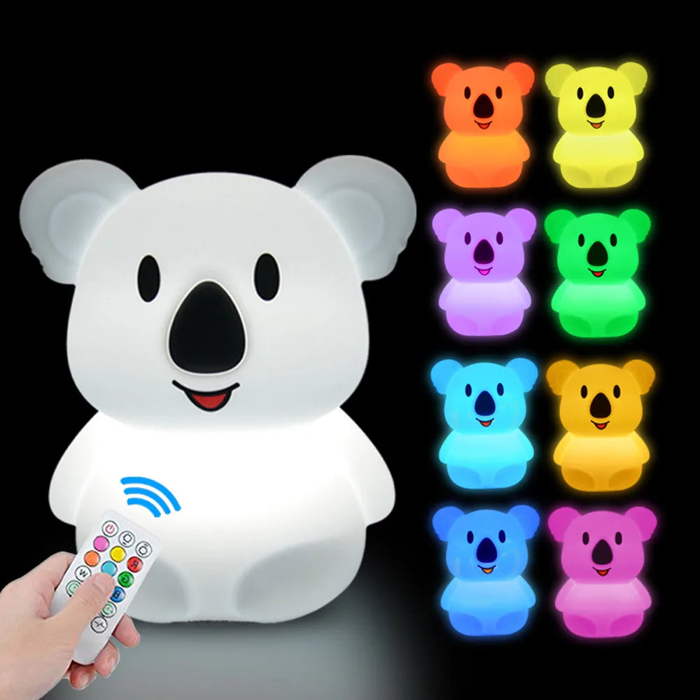 Veilleuse Enfant LED <br> Tactile Rechargeable 9 Couleurs