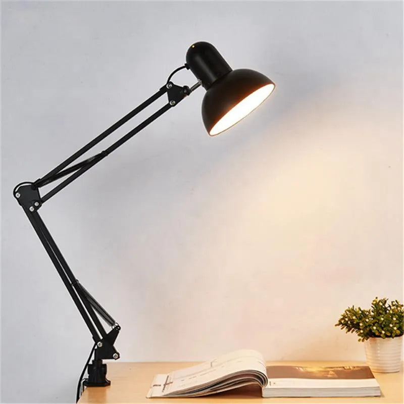 lampe de bureau LED<br> bras articulé avec pince réglable