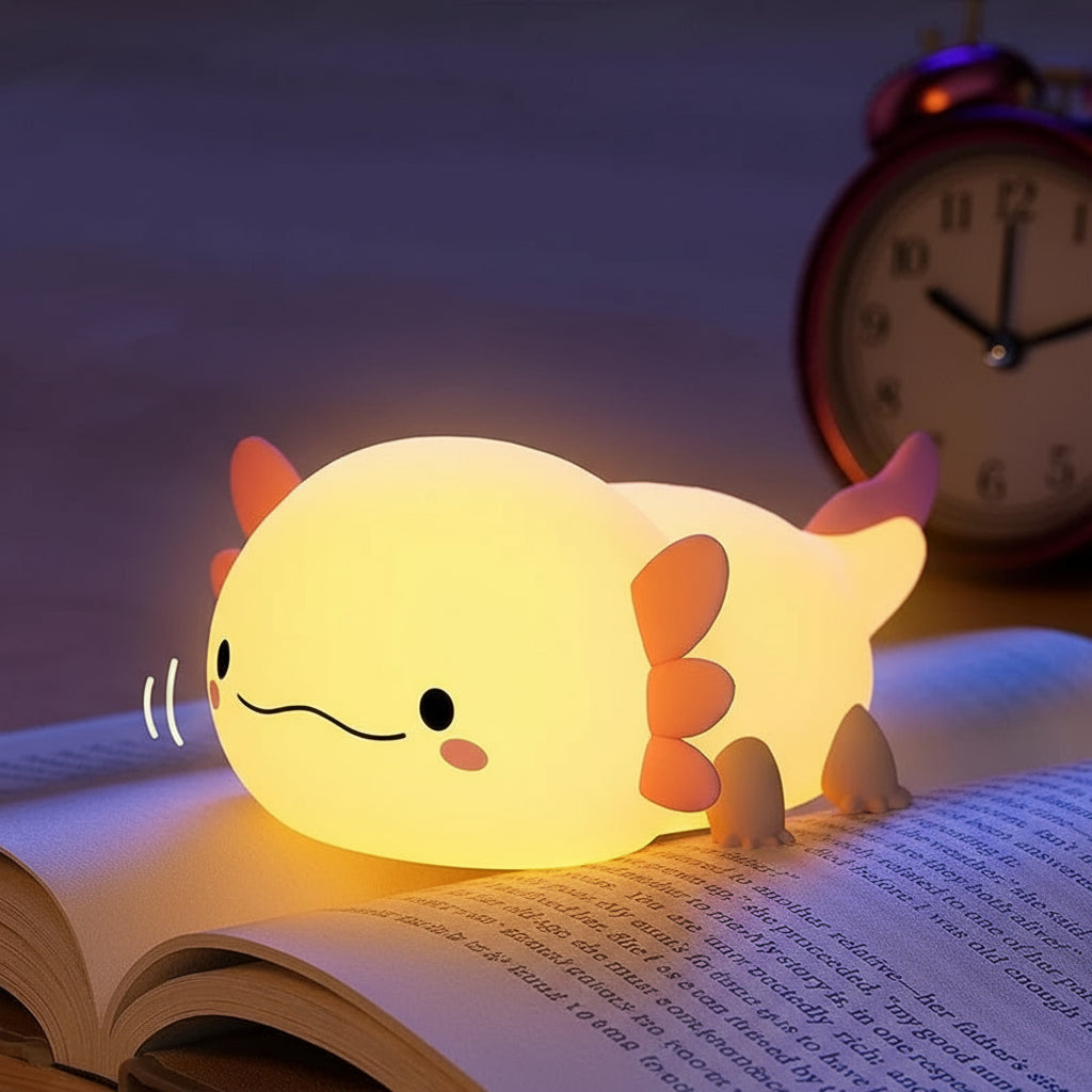 Veilleuse Enfant <br> Axolotl Silicone LED Rechargeable