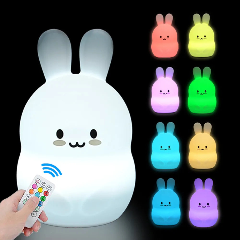 Veilleuse Enfant LED <br> Tactile Rechargeable 9 Couleurs