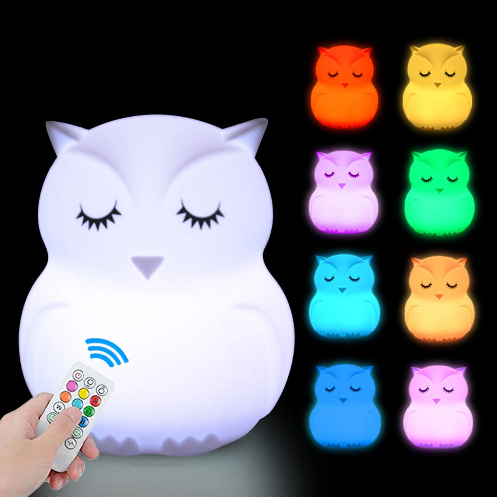 Veilleuse Enfant LED <br> Tactile Rechargeable 9 Couleurs