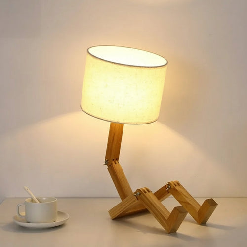 Lampe Bois <br> Poupée LED Moderne Chambre & Bureau
