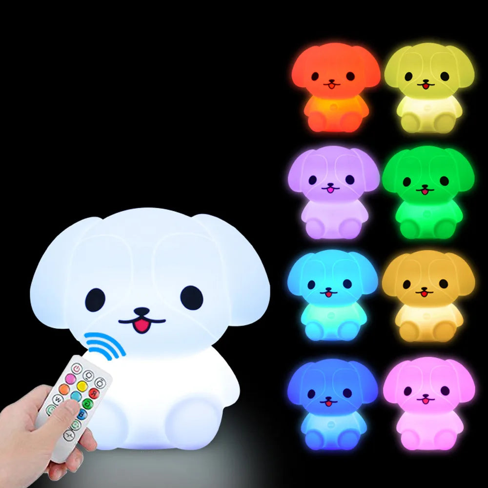 Veilleuse Enfant LED <br> Tactile Rechargeable 9 Couleurs