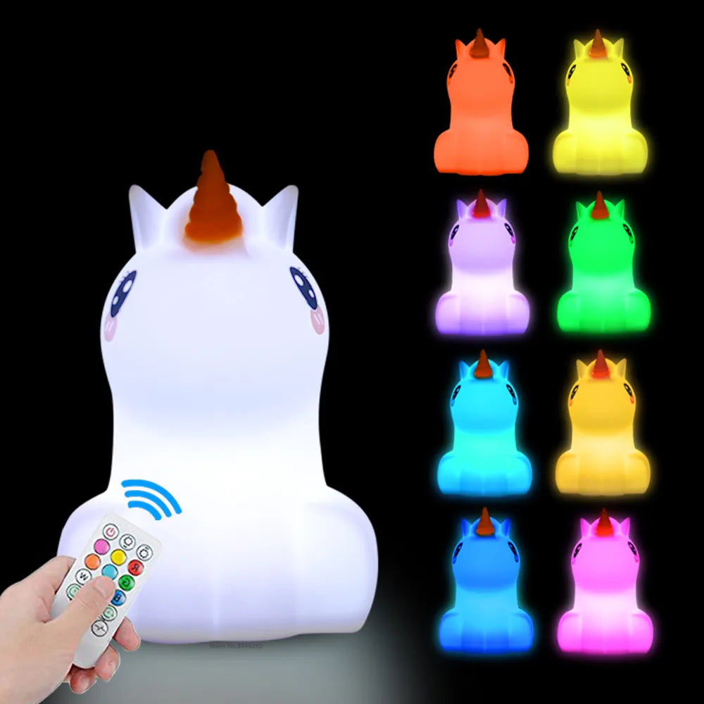 Veilleuse Enfant LED <br> Tactile Rechargeable 9 Couleurs
