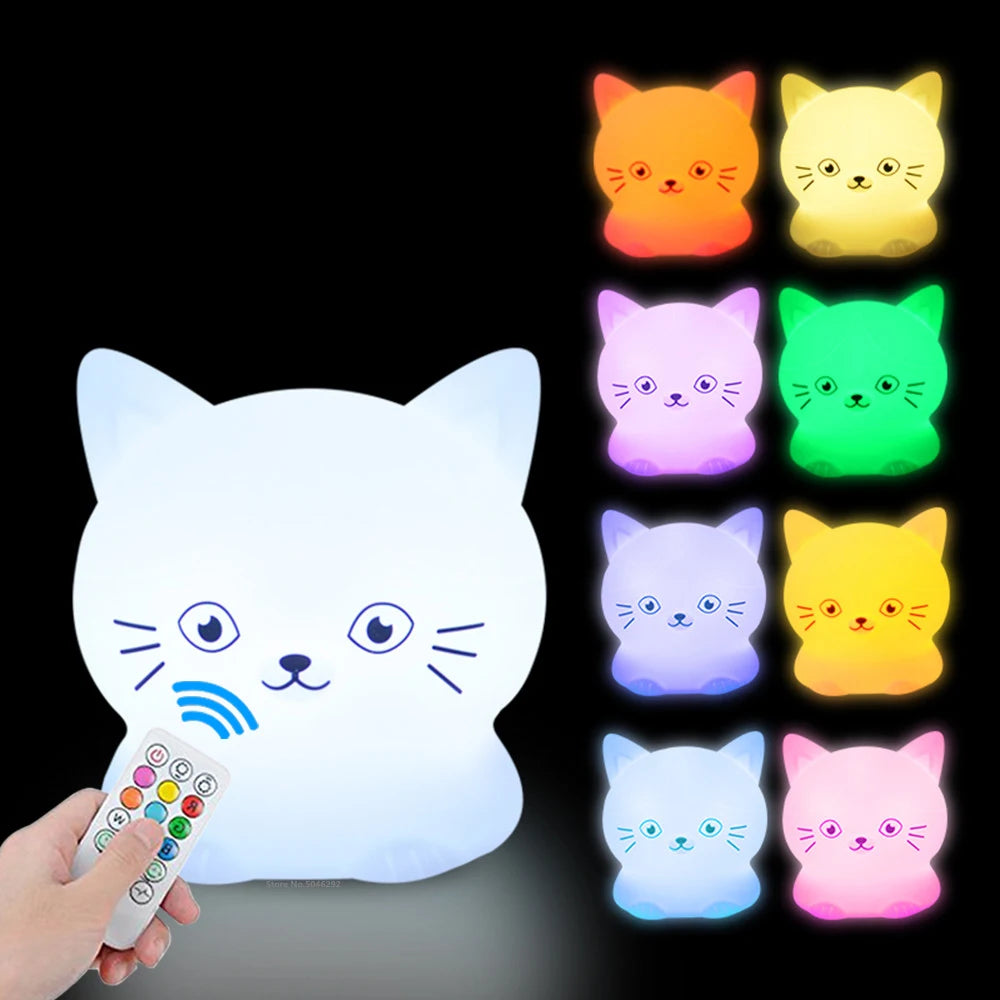 Veilleuse Enfant LED <br> Tactile Rechargeable 9 Couleurs