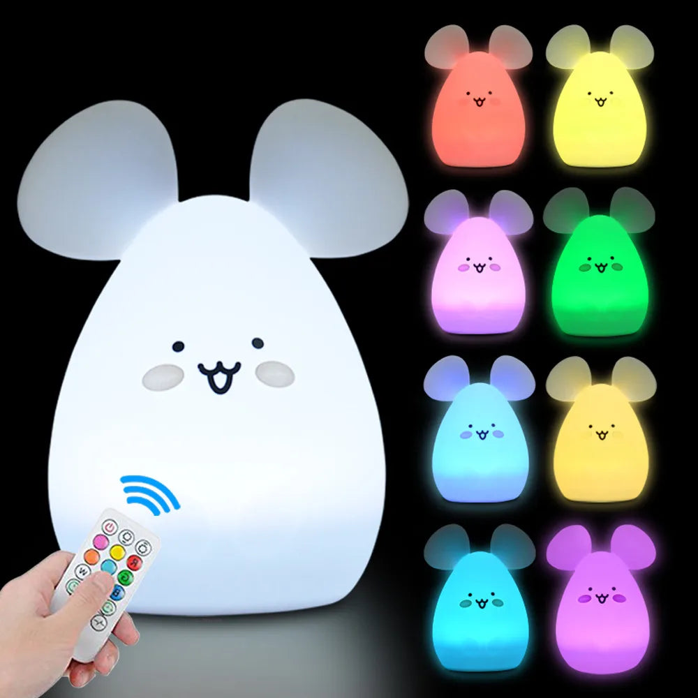 Veilleuse Enfant LED <br> Tactile Rechargeable 9 Couleurs