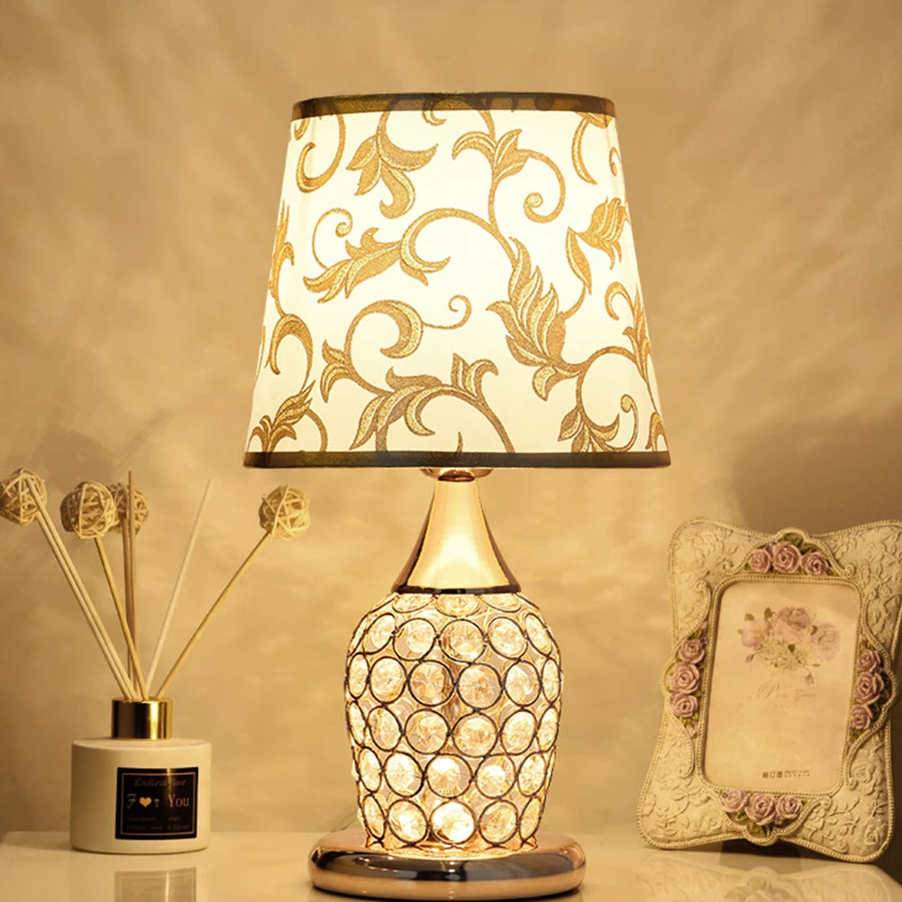 lampe de table cristal style <br> européen romantique chambre moderne