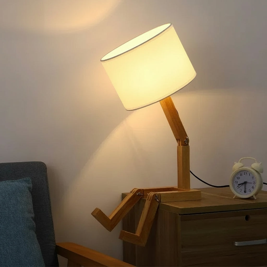 Lampe Bois <br> Poupée LED Moderne Chambre & Bureau