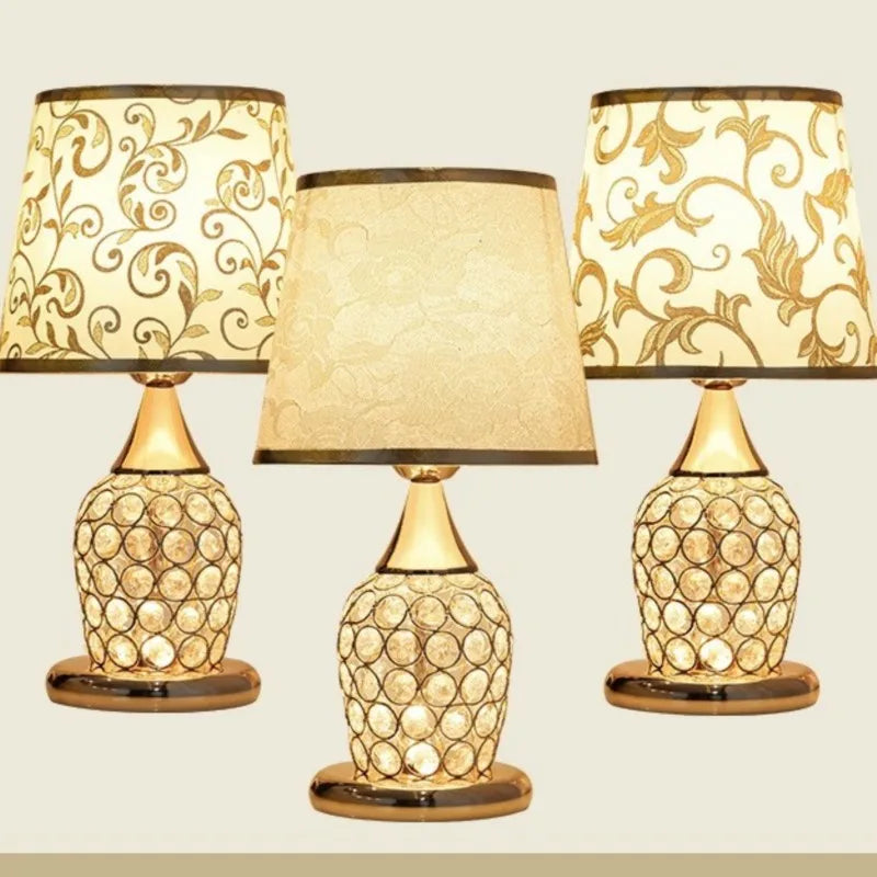 lampe de table cristal style <br> européen romantique chambre moderne