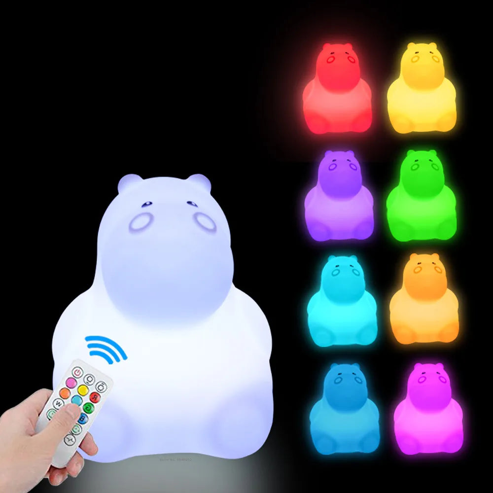 Veilleuse Enfant LED <br> Tactile Rechargeable 9 Couleurs