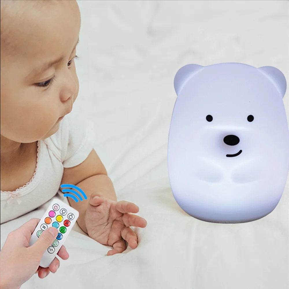 Veilleuse Enfant LED <br> Tactile Rechargeable 9 Couleurs