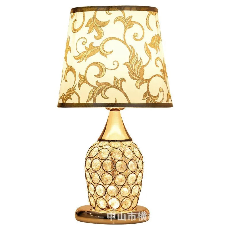 lampe de table cristal style <br> européen romantique chambre moderne
