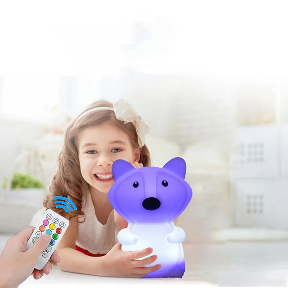 Veilleuse Enfant LED <br> Tactile Rechargeable 9 Couleurs