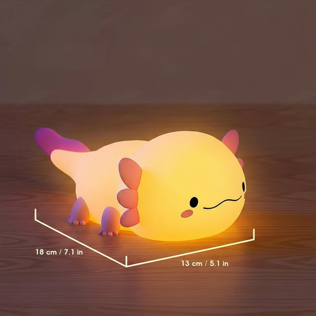 Veilleuse Enfant <br> Axolotl Silicone LED Rechargeable