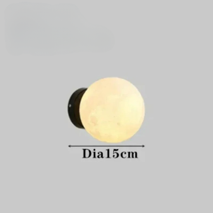 lampe sur pied LED design<br> lune style nordique