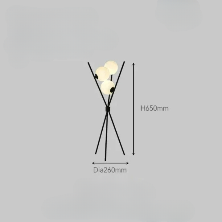 lampe sur pied LED design<br> lune style nordique